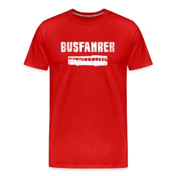 Busfahrer - Männer Premium Bio T-Shirt - Rot - Vorne - Damien (186cm)