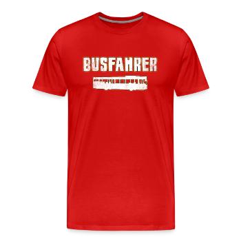 Busfahrer - Männer Premium Bio T-Shirt - Rot - Vorne - Damien (186cm)