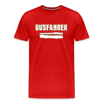 Busfahrer - Männer Premium Bio T-Shirt - Rot - Vorne - Damien (186cm)