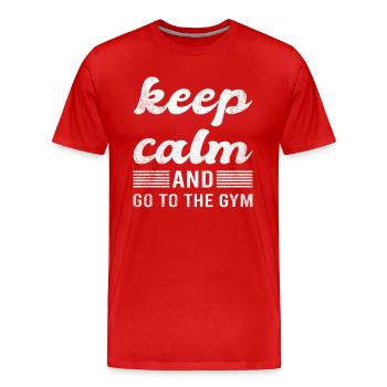 Gymnase Dicton - T-shirt bio Premium Homme - rouge - Devant - Damien (186cm)