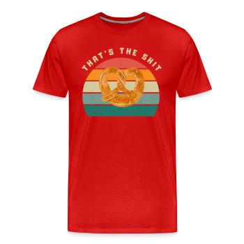 Dicton bretzel - T-shirt bio Premium Homme - rouge - Devant - Damien (186cm)
