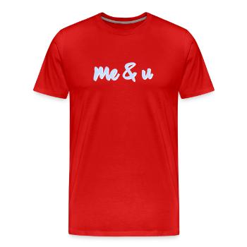 Moi et U - T-shirt bio Premium Homme - rouge - Devant - Damien (186cm)