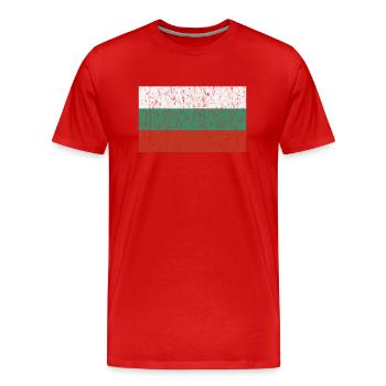 Drapeau de la Bulgarie - T-shirt bio Premium Homme - rouge - Devant - Damien (186cm)