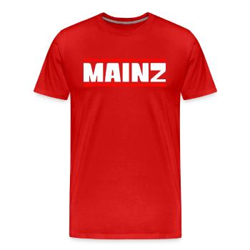 Mainz - Men's Premium Organic T-Shirt - red - Front - Damien (186cm)