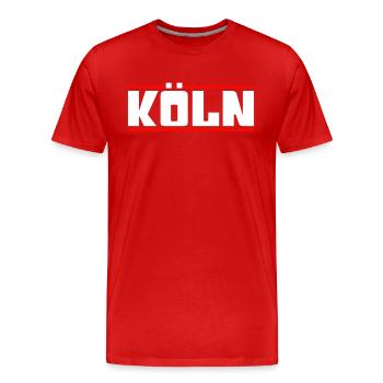 Cologne - T-shirt bio Premium Homme - rouge - Devant - Damien (186cm)