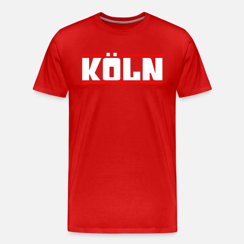 Köln - Männer Premium Bio T-Shirt - Rot