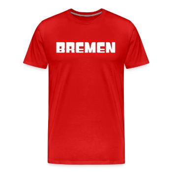 Brême - T-shirt bio Premium Homme - rouge - Devant - Damien (186cm)