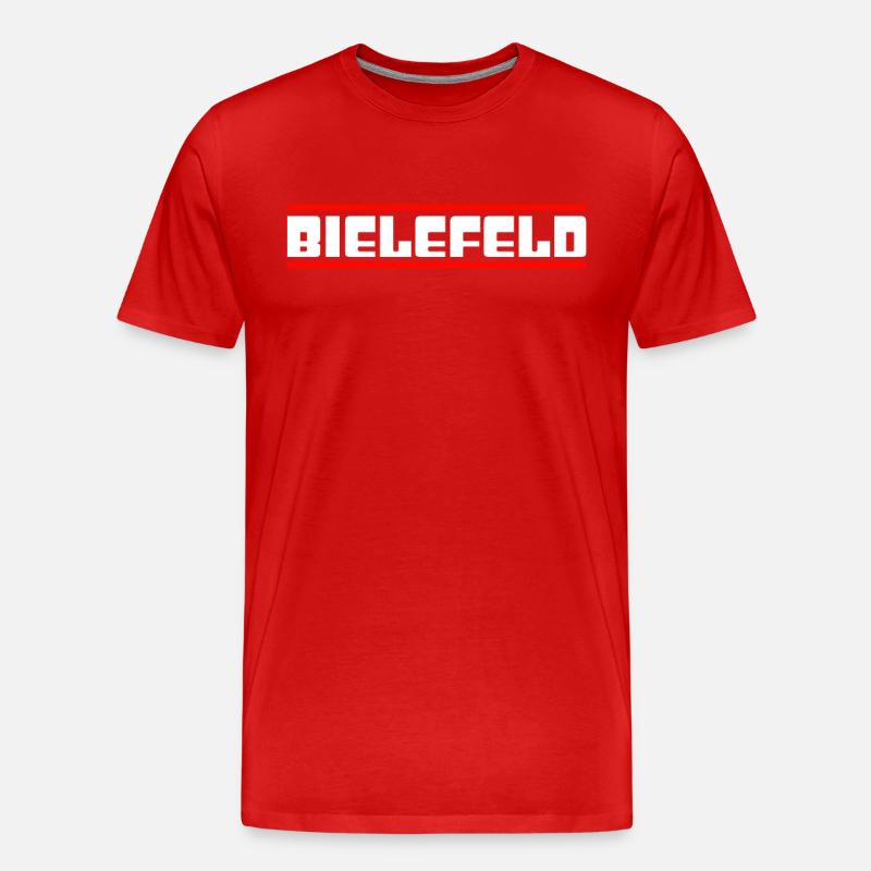 Bielefeld - Männer Premium Bio T-Shirt - Rot