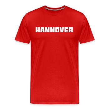 Hanovre - T-shirt bio Premium Homme - rouge - Devant - Damien (186cm)