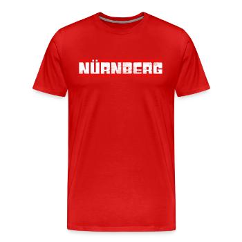 Nürnberg - Männer Premium Bio T-Shirt - Rot - Vorne - Damien (186cm)