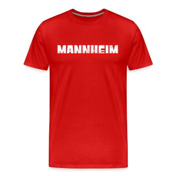 Mannheim - T-shirt bio Premium Homme - rouge - Devant - Damien (186cm)