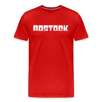 Rostock - T-shirt bio Premium Homme - rouge - Devant - Damien (186cm)