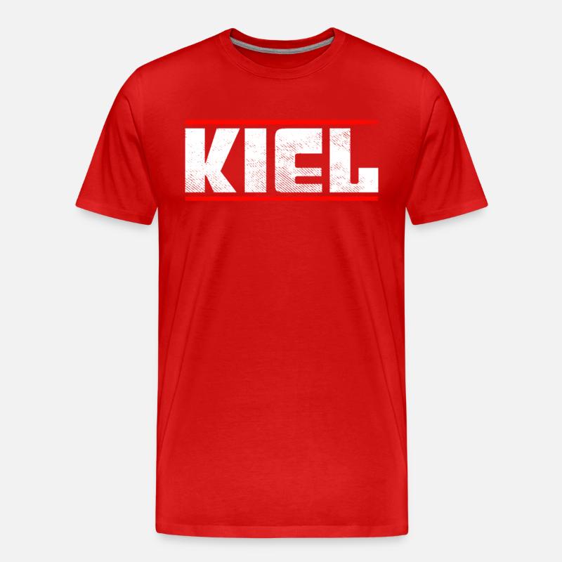 Kiel - Männer Premium Bio T-Shirt - Rot