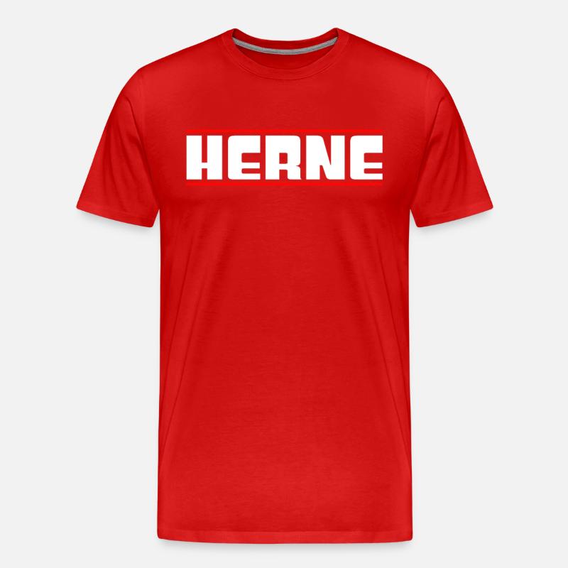 Herne - Männer Premium Bio T-Shirt - Rot