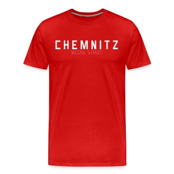 Chemnitz Ma ville - T-shirt bio Premium Homme - rouge - Devant - Damien (186cm)