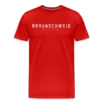 Braunschweig Meine Stadt - Männer Premium Bio T-Shirt - Rot - Vorne - Damien (186cm)