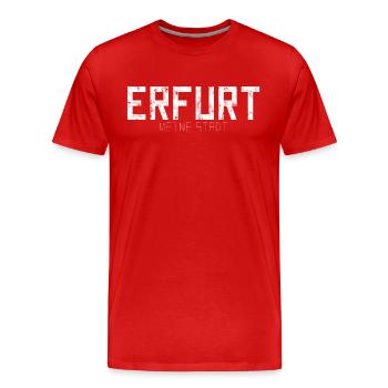 Erfurt Meine Stadt - Männer Premium Bio T-Shirt - Rot - Vorne - Damien (186cm)