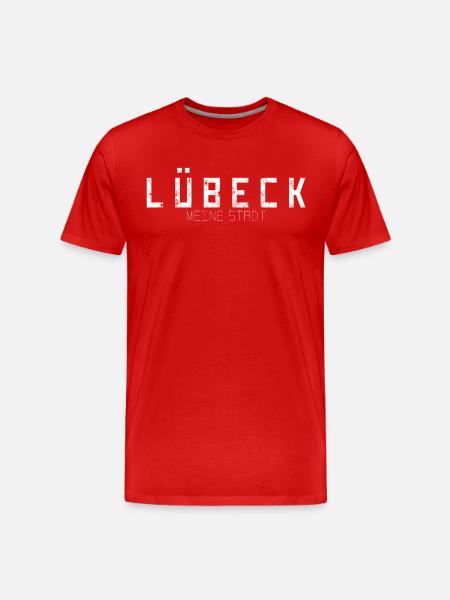 Lübeck Mijn Stad - Mannen premium biologisch T-shirt - rood
