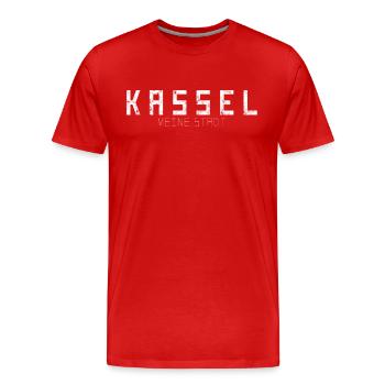 Kassel Ma ville - T-shirt bio Premium Homme - rouge - Devant - Damien (186cm)