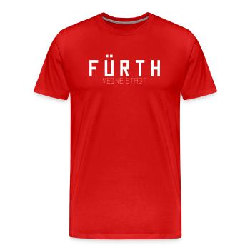 Fürth My city - Men's Premium Organic T-Shirt - red - Front - Damien (186cm)