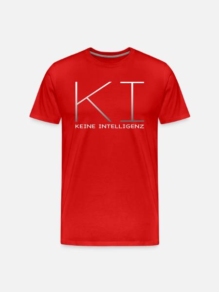 IA - Pas d’intelligence - T-shirt bio Premium Homme - rouge