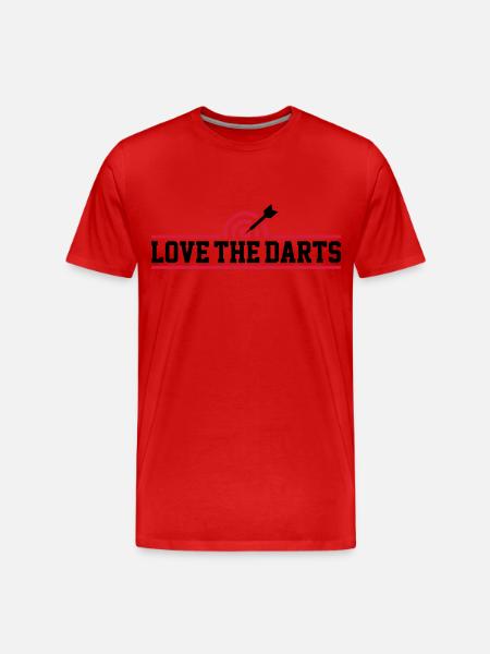 Love The Darts - Männer Premium Bio T-Shirt - Rot