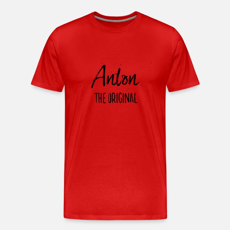 Anton - Männer Premium Bio T-Shirt - Rot