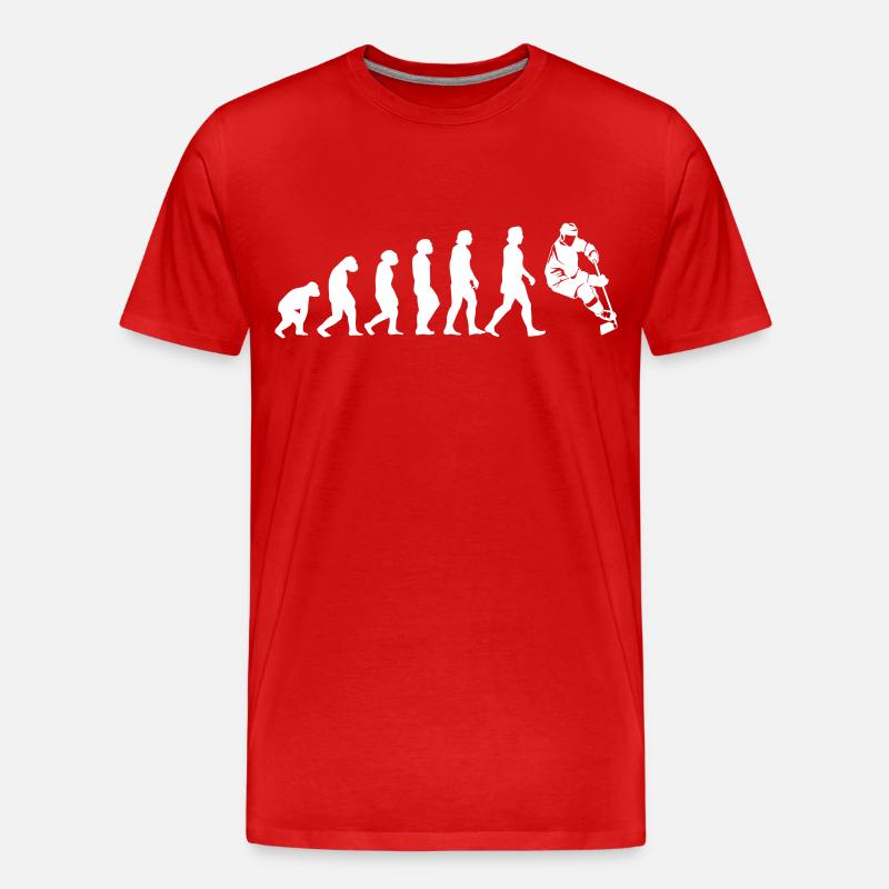 Evolution Hockey - Männer Premium Bio T-Shirt - Rot