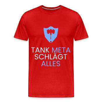 Tank Meta gewinnt - Männer Premium Bio T-Shirt - Rot - Vorne - Damien (186cm)