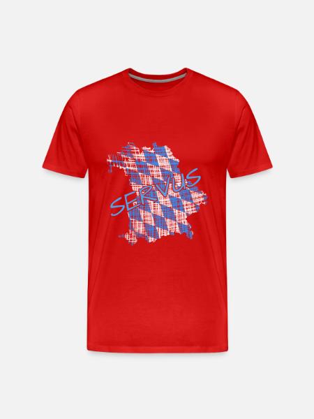 Servus Bayern - Männer Premium Bio T-Shirt - Rot