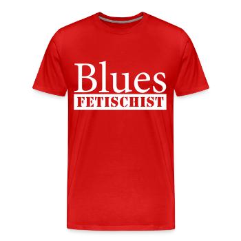 Blues Fetishes - Men's Premium Organic T-Shirt - red - Front - Damien (186cm)