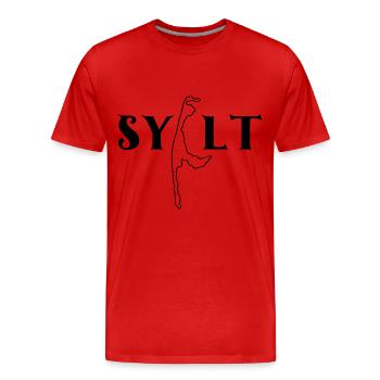 The island of Sylt - Men's Premium Organic T-Shirt - red - Front - Damien (186cm)