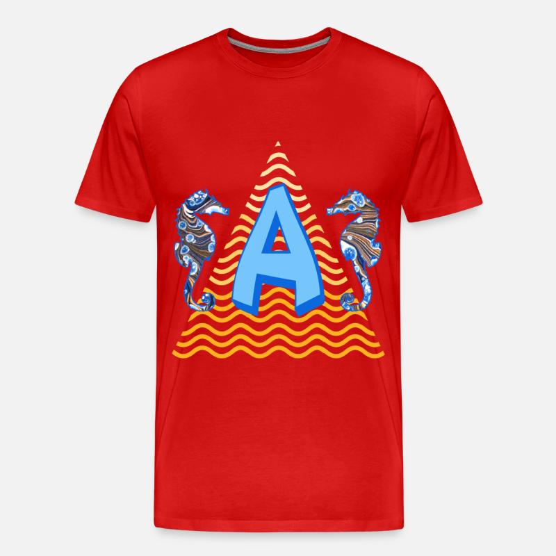 hippocampe e 262 a - T-shirt bio Premium Homme - rouge