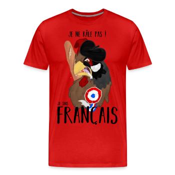 je suis français - T-shirt bio Premium Homme - rouge - Devant - Damien (186cm)