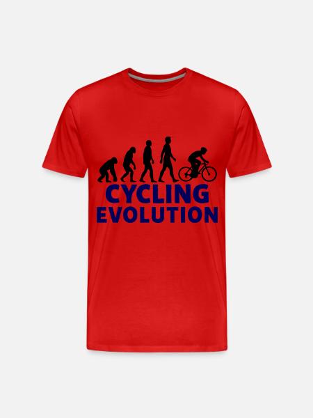 Cycling Evolution Sport Motif - Men's Premium Organic T-Shirt - red