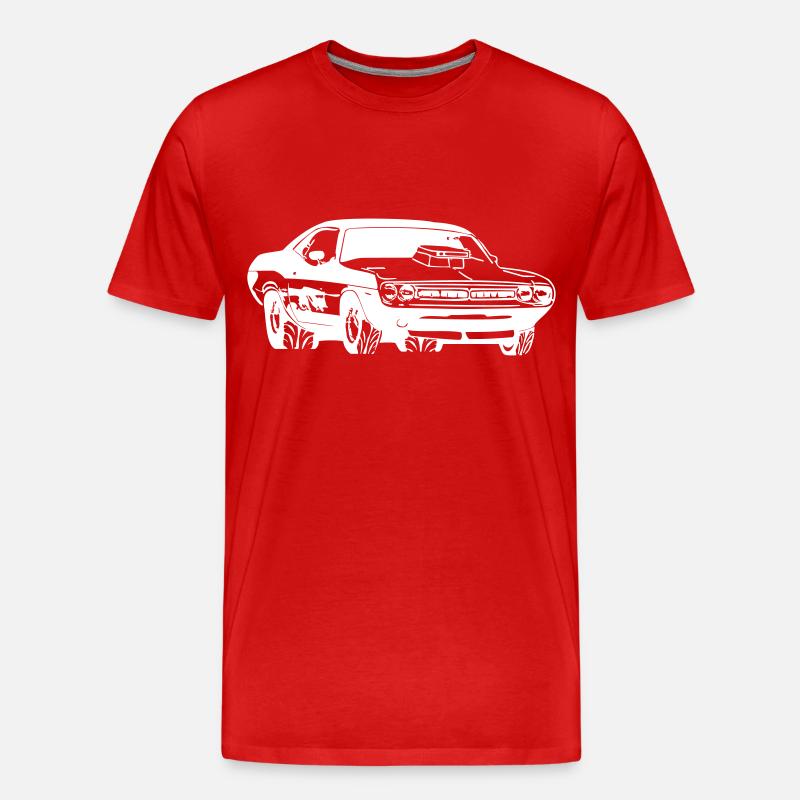 Challenger - Männer Premium Bio T-Shirt - Rot