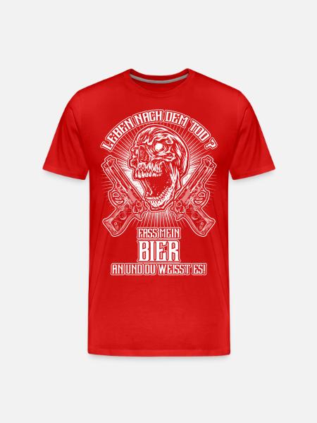 Barrel in my beer - en - Men's Premium Organic T-Shirt - red