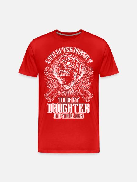 Don't touch my daughter - EN - Men's Premium Organic T-Shirt - red