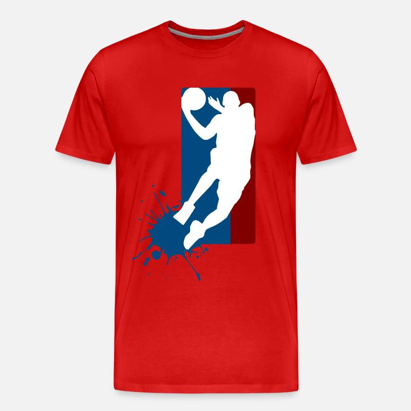 Basketball - Männer Premium Bio T-Shirt - Rot