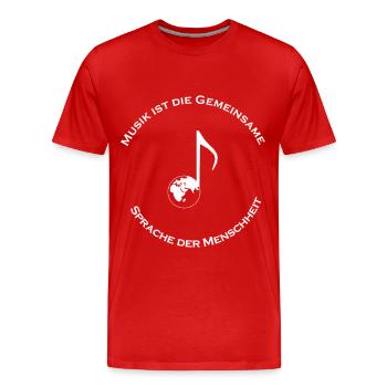 Musik Musikinstrument Chor Musizieren Singen - Männer Premium Bio T-Shirt - Rot - Vorne - Damien (186cm)