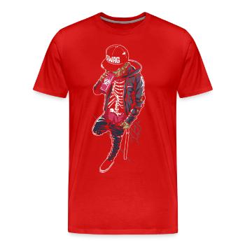 Cooles Zombie Swag Geschenk - Männer Premium Bio T-Shirt - Rot - Vorne - Damien (186cm)