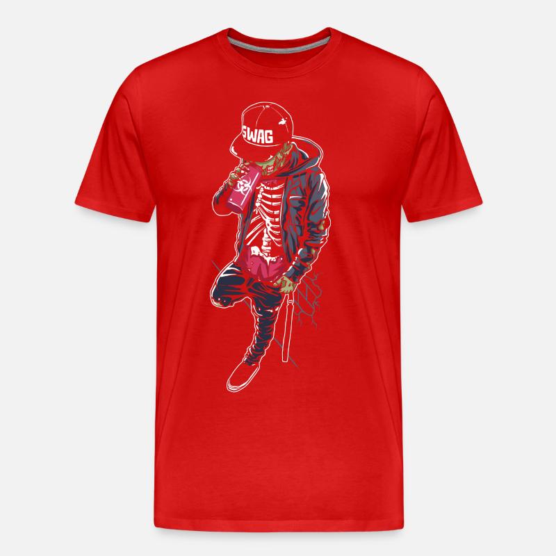 Cooles Zombie Swag Geschenk - Männer Premium Bio T-Shirt - Rot