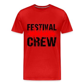 Festival Crew - Men's Premium Organic T-Shirt - red - Front - Damien (186cm)