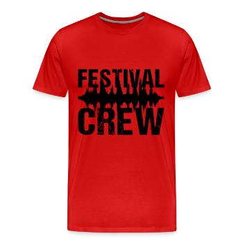 Festival Crew Musik Festival Party - Männer Premium Bio T-Shirt - Rot - Vorne - Damien (186cm)