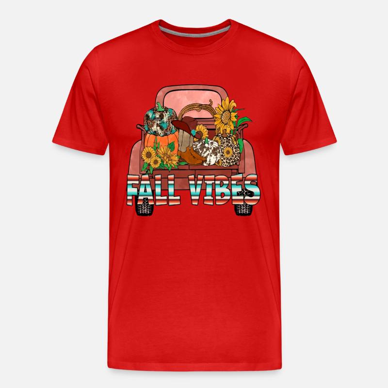 Herbststimmung - Männer Premium Bio T-Shirt - Rot