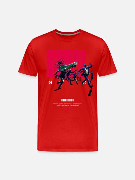 Halloween - Männer Premium Bio T-Shirt - Rot