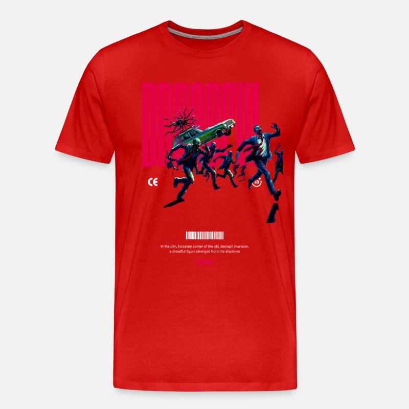 Halloween - Männer Premium Bio T-Shirt - Rot