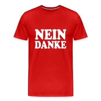 Nein danke - Männer Premium Bio T-Shirt - Rot - Vorne - Damien (186cm)