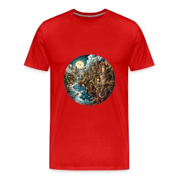 Rêve subconscient - T-shirt bio Premium Homme - rouge - Devant - Damien (186cm)