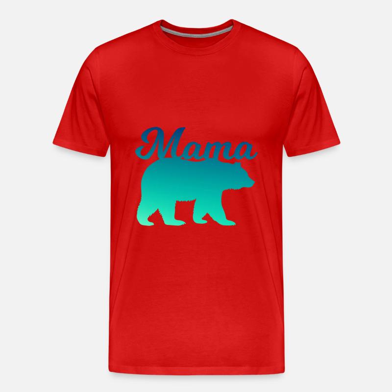 MAMA BEAR - Männer Premium Bio T-Shirt - Rot